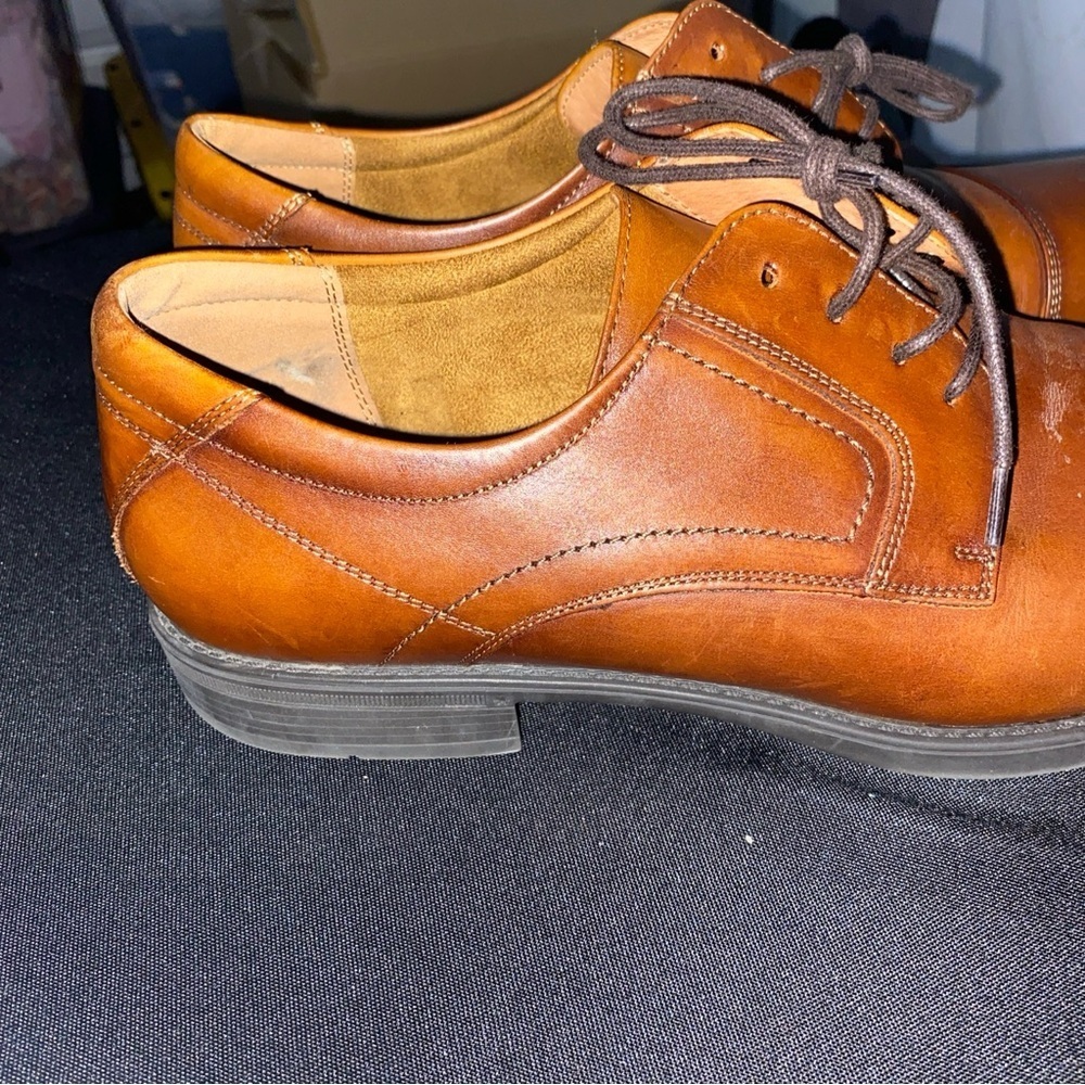 Florsheim Mens Midtown 12138-221 Brown Cap Toe Oxford Dress Shoes Size 13D EUC - Picture 3 of 14